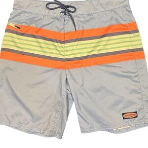 Vineyard Vines Men's‎ Swim Board Shorts Size 36 - Blue With Orange And Green